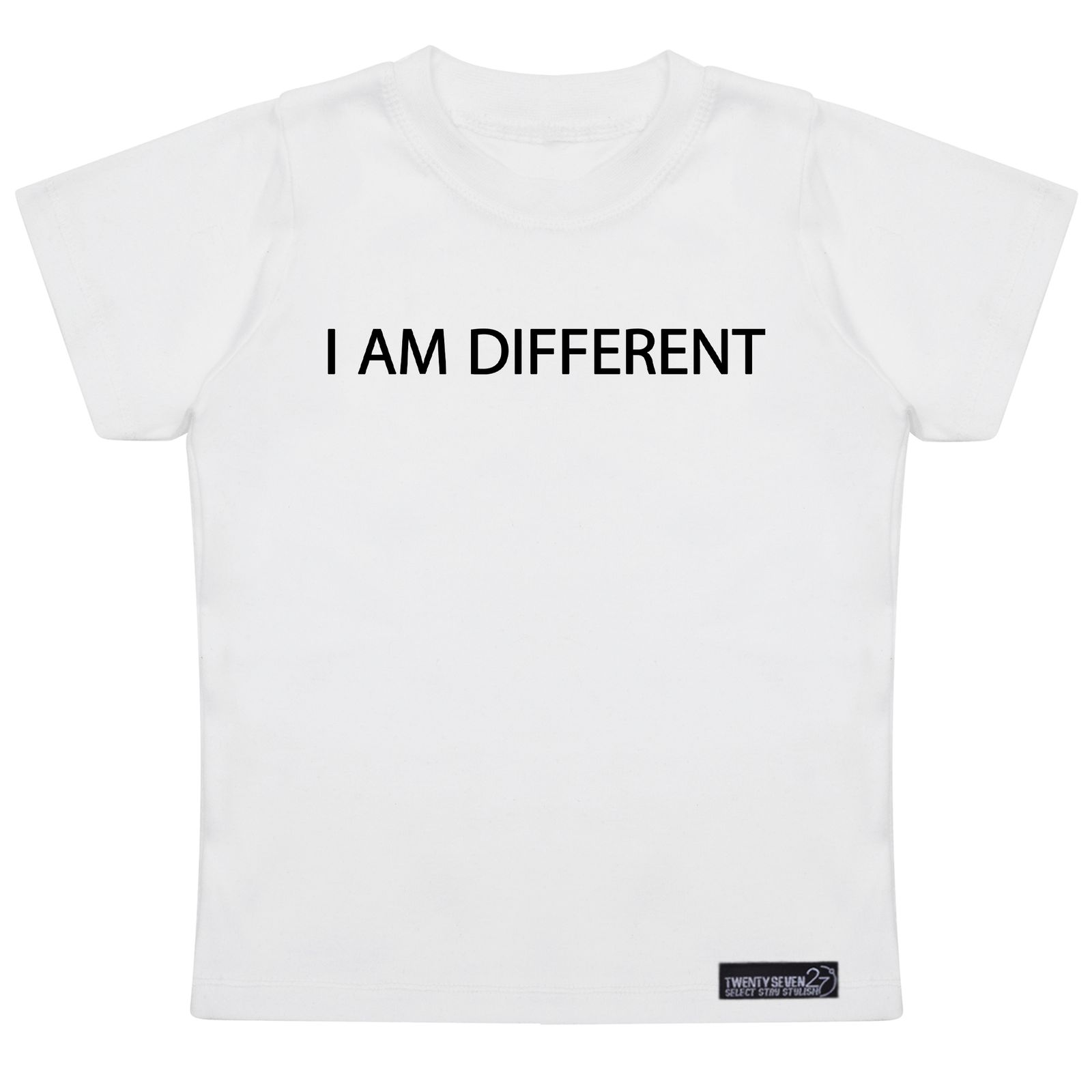 تی شرت آستین کوتاه دخترانه 27 مدل I Am Different کد MH966 -  - 1