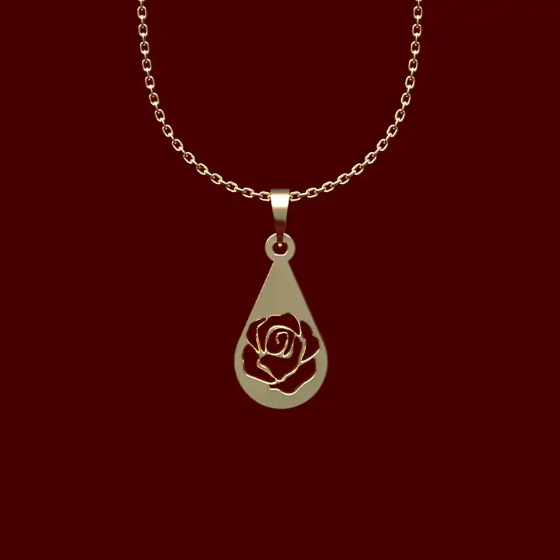 گردنبند طلا 18 عیار زنانه مدوپد مدل هندسی کد CA10327