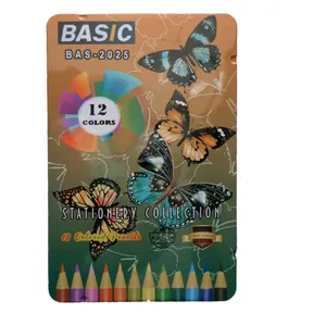  مداد رنگی 12 رنگ بیسیک مدل 2025