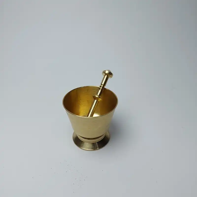 هاون برنجی مدل زعفران ساب طرح پایه