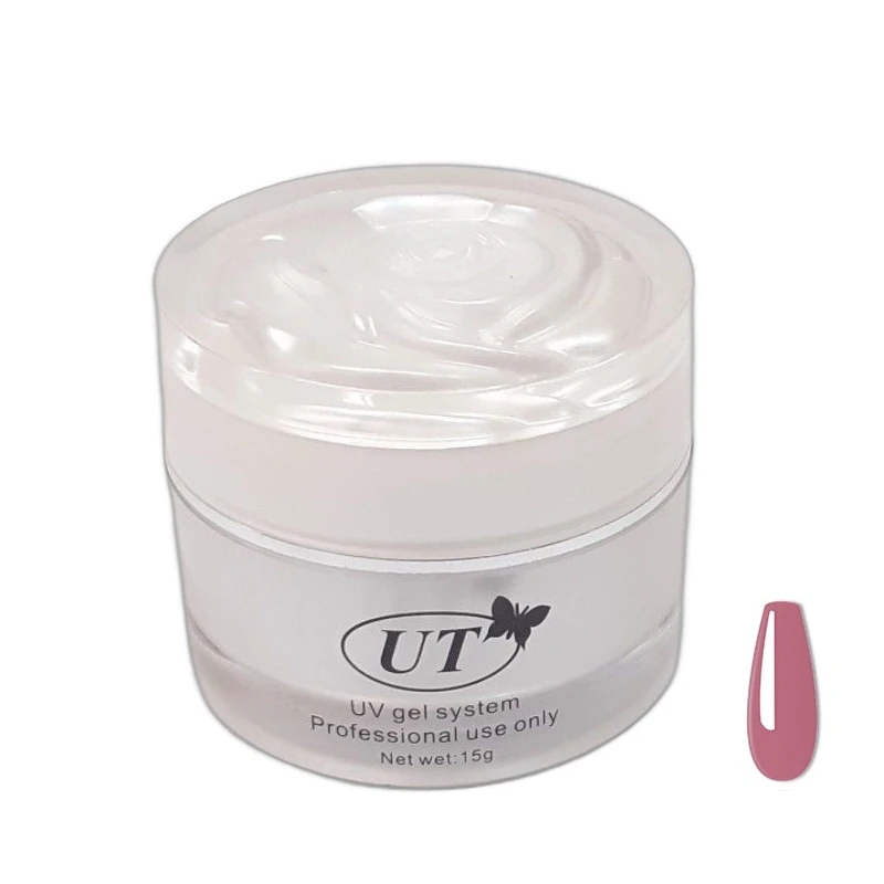 بیلدر ژل کاشت ناخن یوتی مدل DDPi وزن 15 گرم رنگ صورتی خیلی تیره