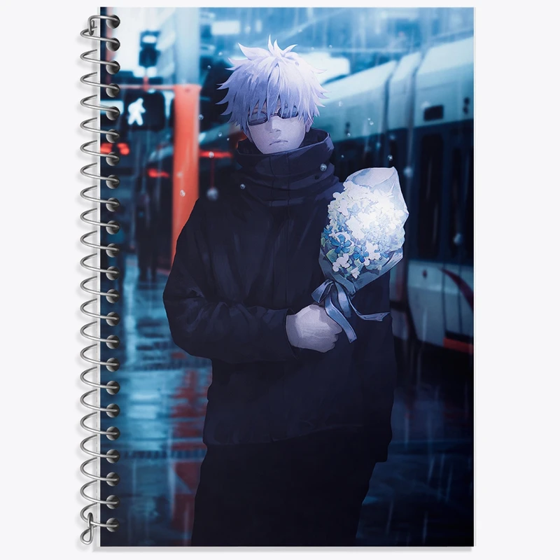 دفتر لغت 50 برگ خندالو طرح گوجو ساتورو انیمه جوجوتسو کایزن کد F1570