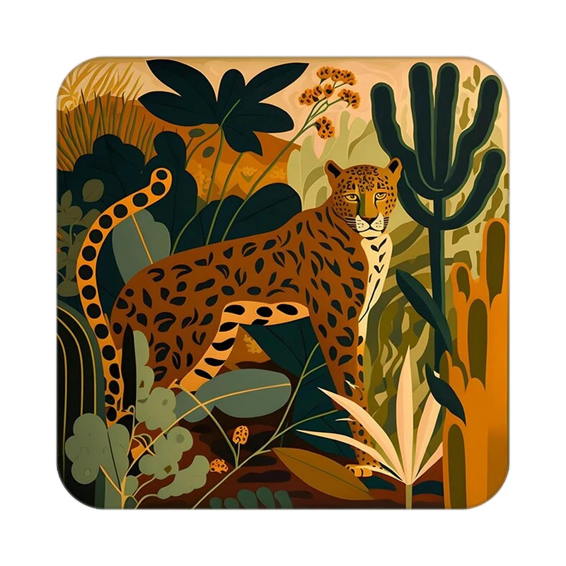 زیر لیوانی کاکتی طرح حیوانات رنگی مدل mp26486