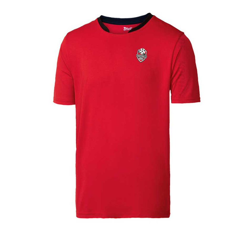 تی شرت آستین کوتاه ورزشی مردانه کریویت مدل فوتبالی 1 سوزنی رنگ قرمز