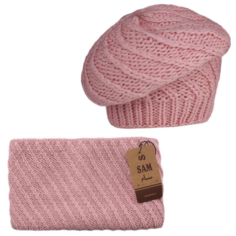 ست کلاه و شال گردن بافتنی مدل LUXE_2022