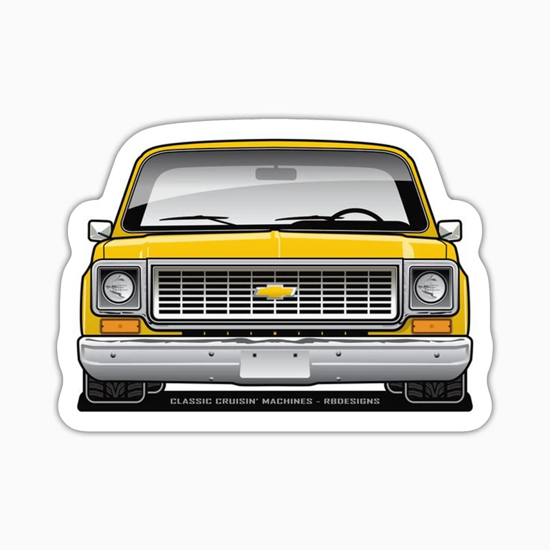 استیکر لپ تاپ و موبایل بووم طرح ماشین مدل Chevrolet 1973 کد UV058