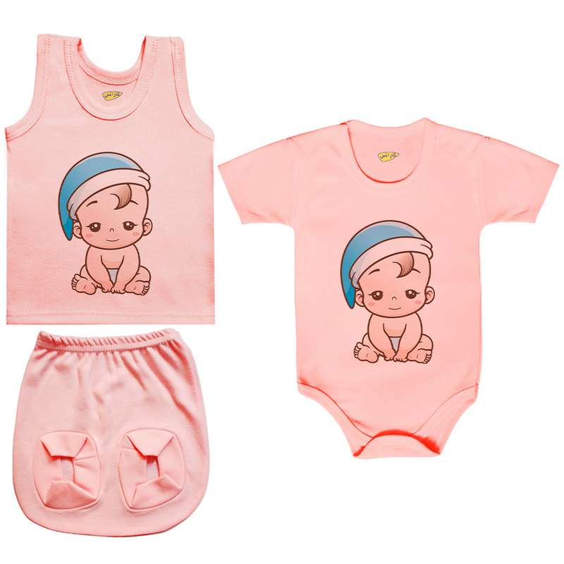 ست 3 تکه لباس نوزادی کارانس مدل PRSZS-3282