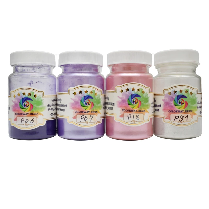 پودر رنگ رزین اپوکسی کالروی مدل تم S41 حجم 35 میلی لیتر بسته 4 عددی