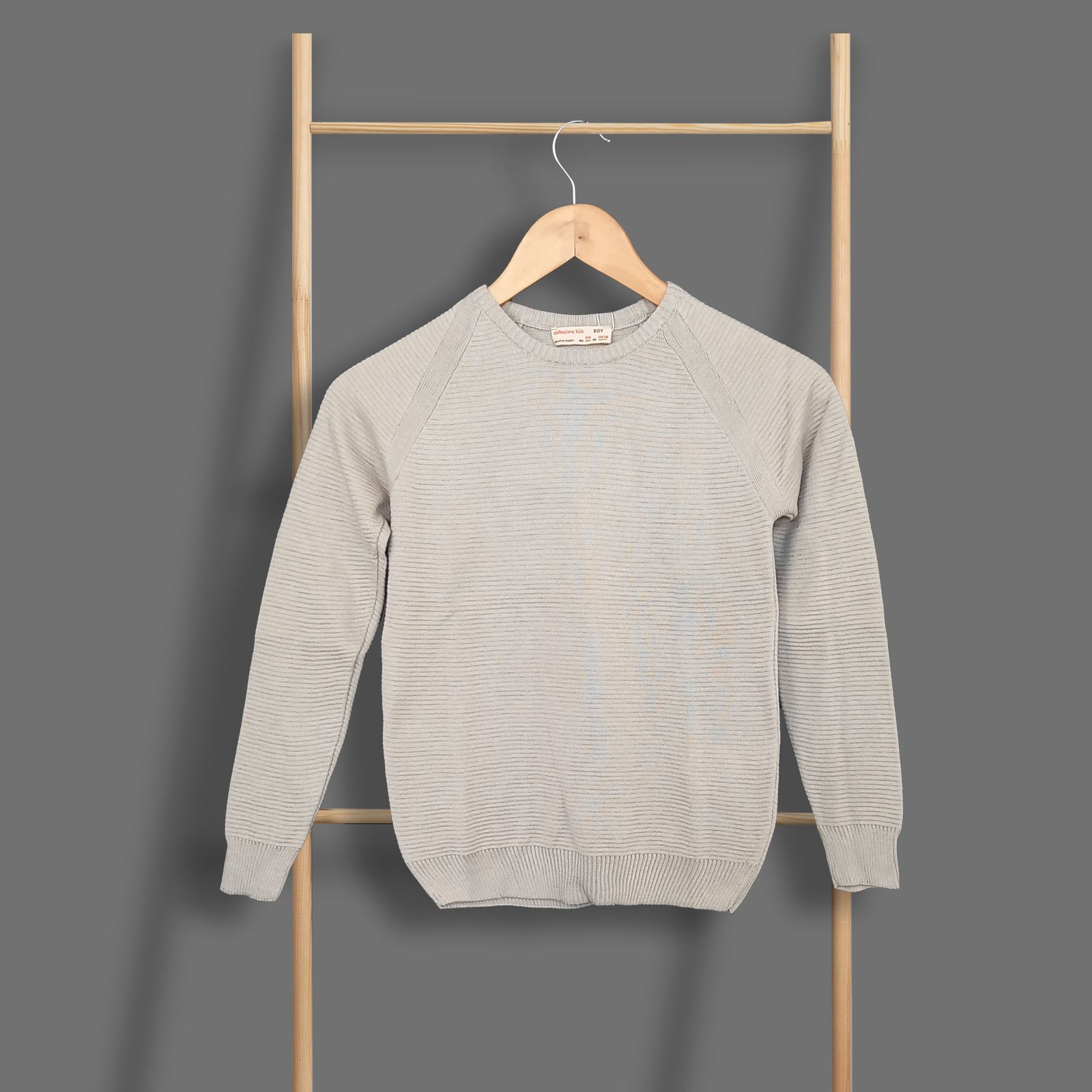 پلیور پسرانه کولزیون مدل یقه گرد رگلان کد 107 -  - 2