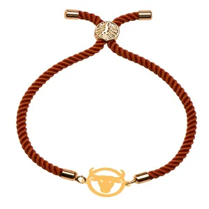 دستبند طلا 18 عیار زنانه الن نار مدل طرح گاو ارديبهشت ELN101727