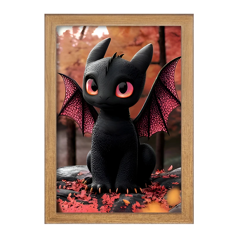 تابلو خندالو مدل اژدهای سیاه کد F9539