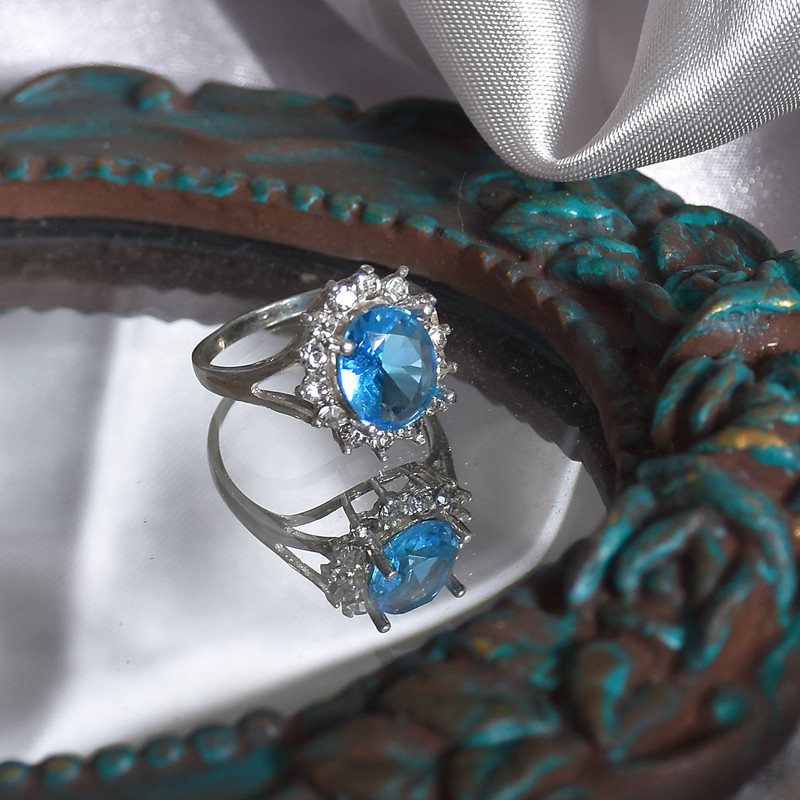 انگشتر نقره زنانه  نقره جات لطفی مدل توپاز کد ANSH013