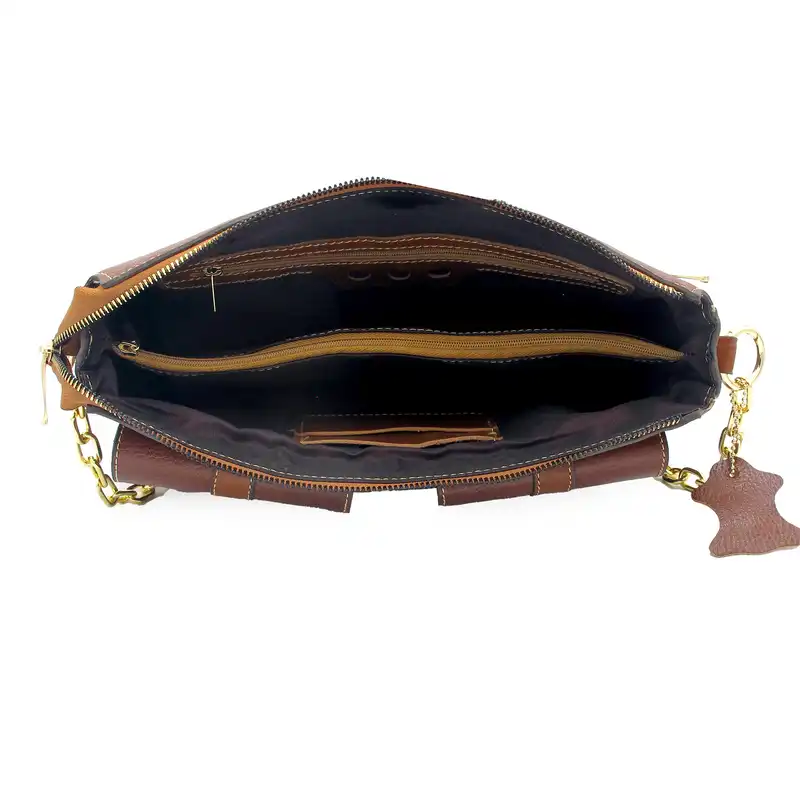 کیف رودوشی زنانه مدل چرم طبیعی فلوتر FTH131