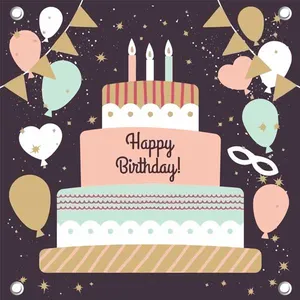 بنر طرح کیک تولد کد BnArt-46