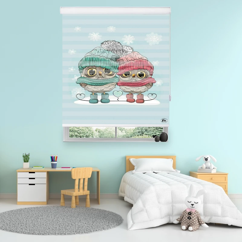 پرده زبرا زیو طرح K-3008 سایز 150x150 سانتی متر