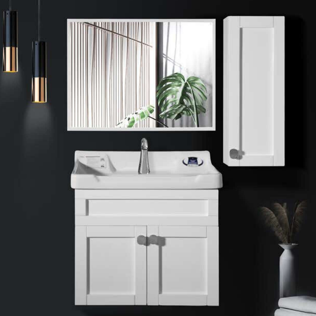 ست کابینت و روشویی مدل ساترون به همراه آینه و باکس