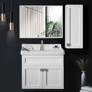 ست کابینت و روشویی مدل ساترون به همراه آینه و باکس