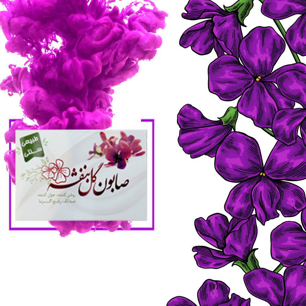 صابون شستشو ارمغان سلامت مدل گل بنفشه وزن 85 گرم