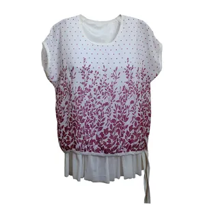 بلوز آستین کوتاه زنانه مدل آیلار کد ZTO032