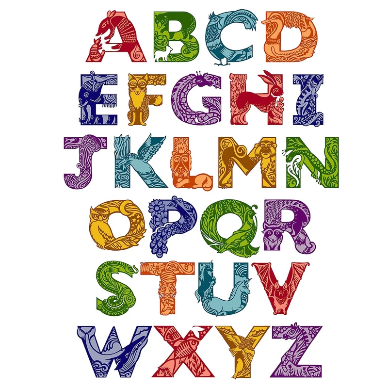 استیکر پارچه و لباس پاد آفرین مدل حروف لاتین کد 19