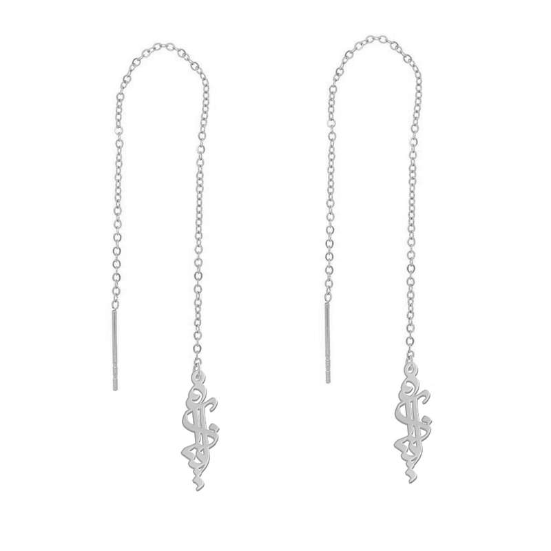 گوشواره نقره زنانه لیردا مدل اسم آیناز gosh sss aynaz95