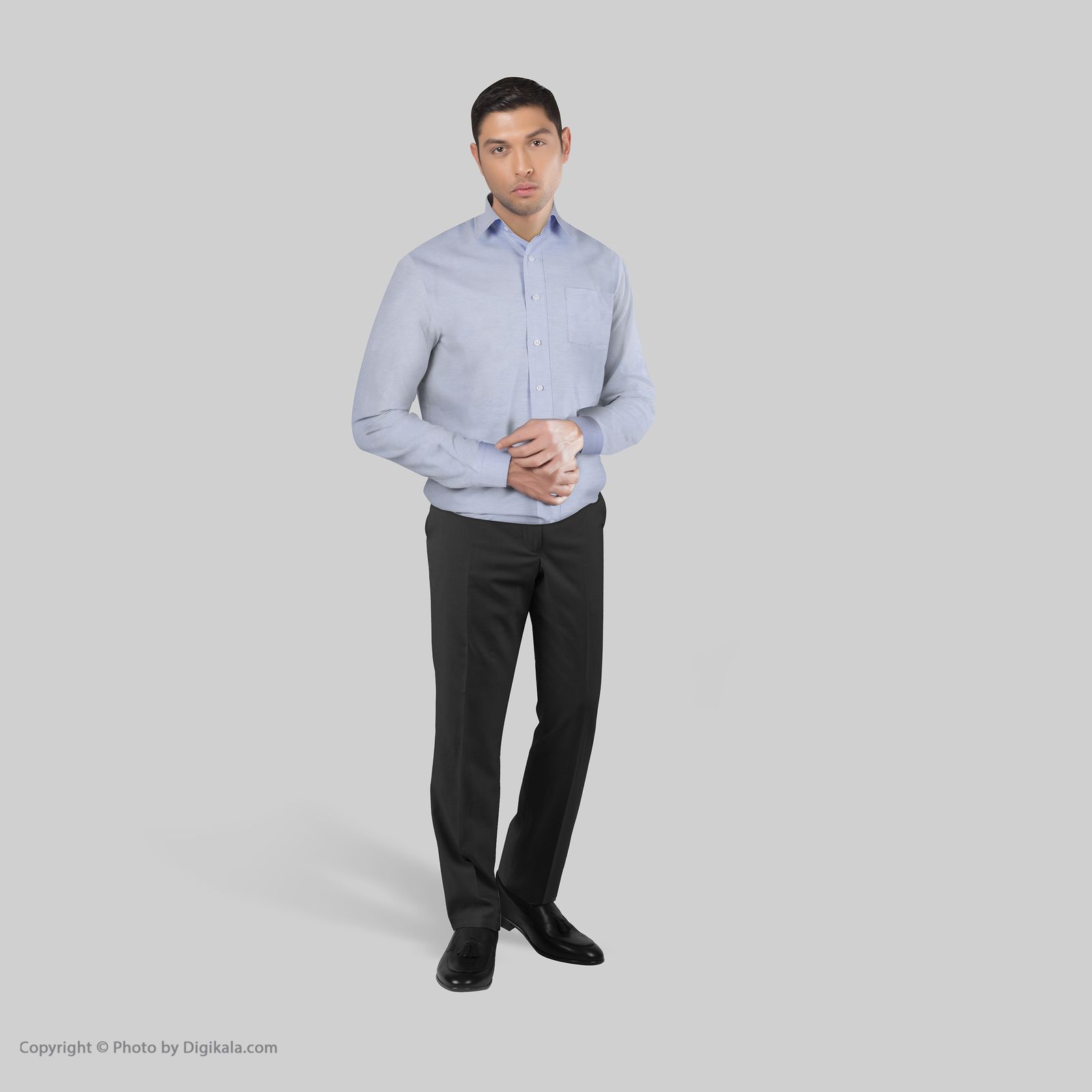 پیراهن آستین بلند مردانه ناوالس مدل NOx8020-BL -  - 2