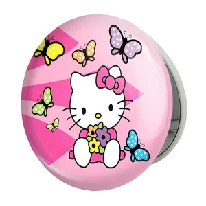 آینه جیبی خندالو طرح هلو کیتی مدل تاشو کد 24762 