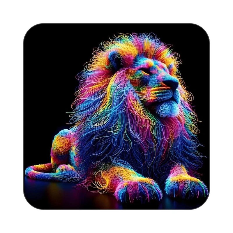 زیر لیوانی کاکتی طرح شیر مدل mp23303