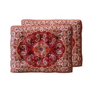 پشتی ترمه طرح سنتی مدل سالار بسته 2 عددی