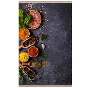 فرش پارچه ای مدل ترمزدار طرح آشپزخانه کد A322