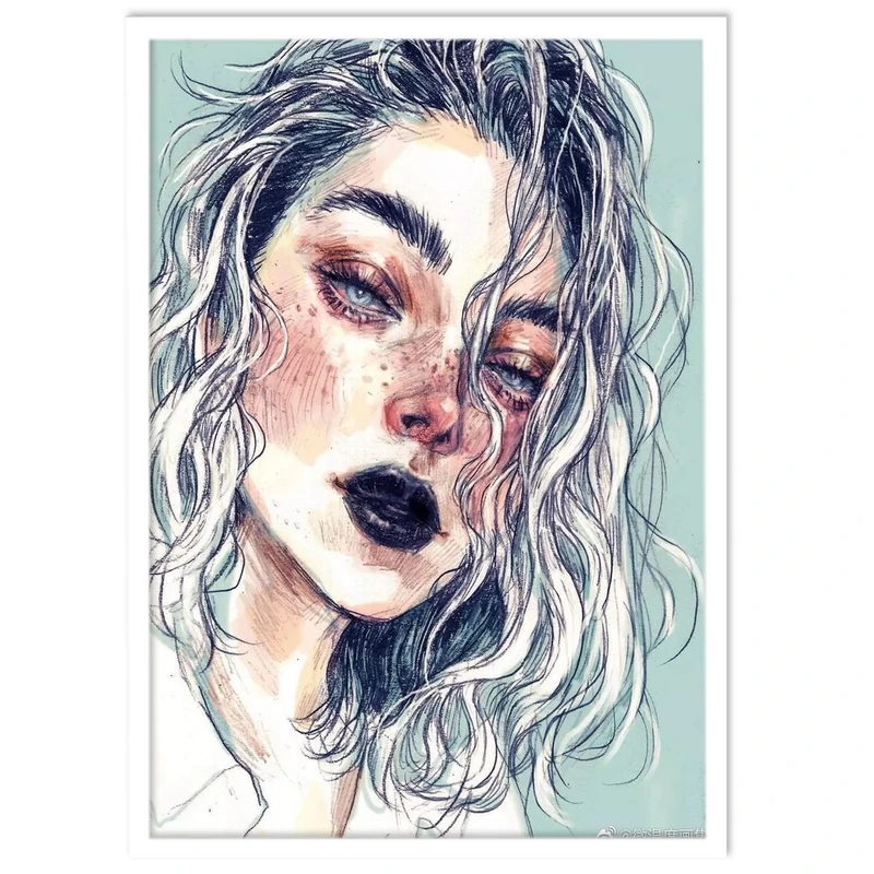 تابلو نوری بکلیت طرح نقاشی فانتزی دخترانه مدل W-15379