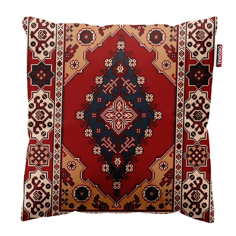 کوسن پاد آفرین طرح گلیم و قالیچه ایرانی کد 3701 سایز 40*40 سانتی متر