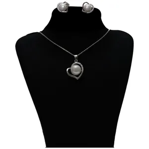 نیم ست نقره شهر جواهر مدل SJ-SE039