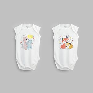 بادی آستین بلند نوزادی نیل کوک مدل GIRAFFE DAILY