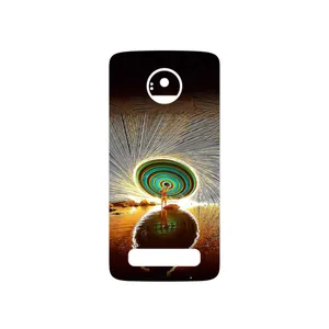 MAHOOT Night Light Fountain Cover Sticker for Motorola Moto Z Play