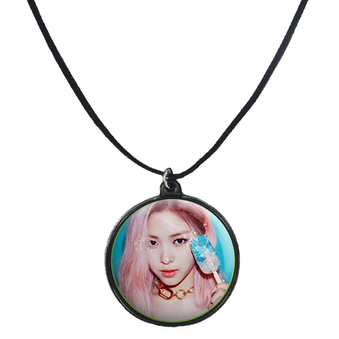 گردنبند پرمانه طرح گروه موسیقی ایتزی کد pmb.3258 مدل دو طرفه