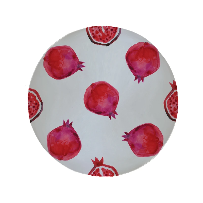 پادری مدل دایره طرح انار کد 6356 سایز 90 × 90 سانتی متر