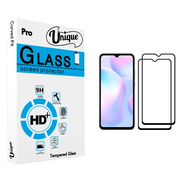 محافظ صفحه نمایش يونيک مدل +Clear مناسب برای گوشی موبایل شیائومی Redmi 9A بسته دو عددی