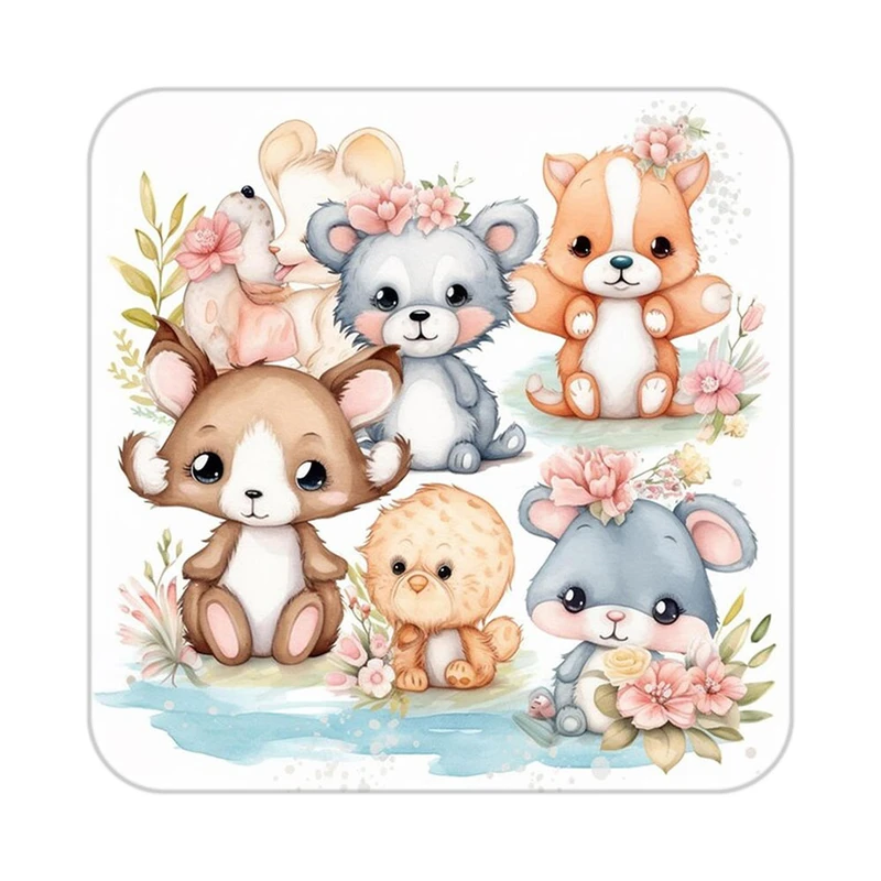 زیر لیوانی کاکتی طرح حیوانات کارتونی مدل mp28600