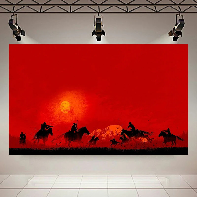 پوستر بک لایت طرح بازی مدل RED DEAD REDEMTION کد AR304689