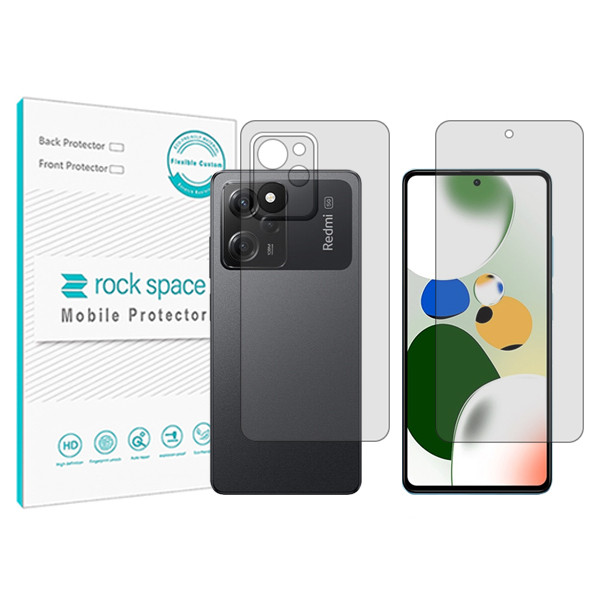 محافظ صفحه نمایش شفاف راک اسپیس مدل HyGEL مناسب برای گوشی موبایل شیائومی  Redmi Note 12 Pro Speed   به همراه محافظ پشت