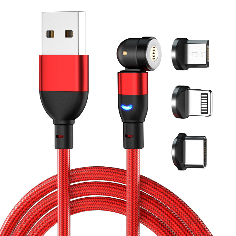 کابل تبدیل مغناطیسی USB به لایتنینگ / MicroUSB / USB -C گرین پورت مدل BE1042 طول 1 متر