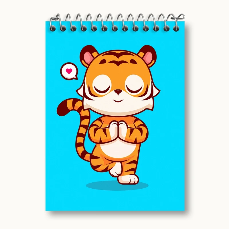 دفتر یادداشت 50 برگ خندالو مدل حیوانات بامزه ببر کد 29448