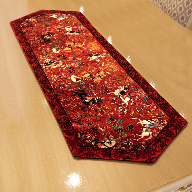 رانر مدل رومیزی شکارگاه کد 33.100 سایز 100x32 سانتی‌متر