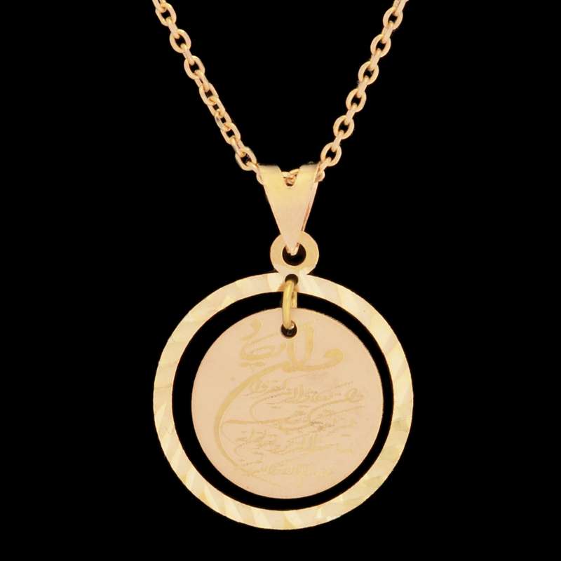 گردنبند طلا 18 عیار دخترانه طلای مستجابی مدل وان یکاد کد 12