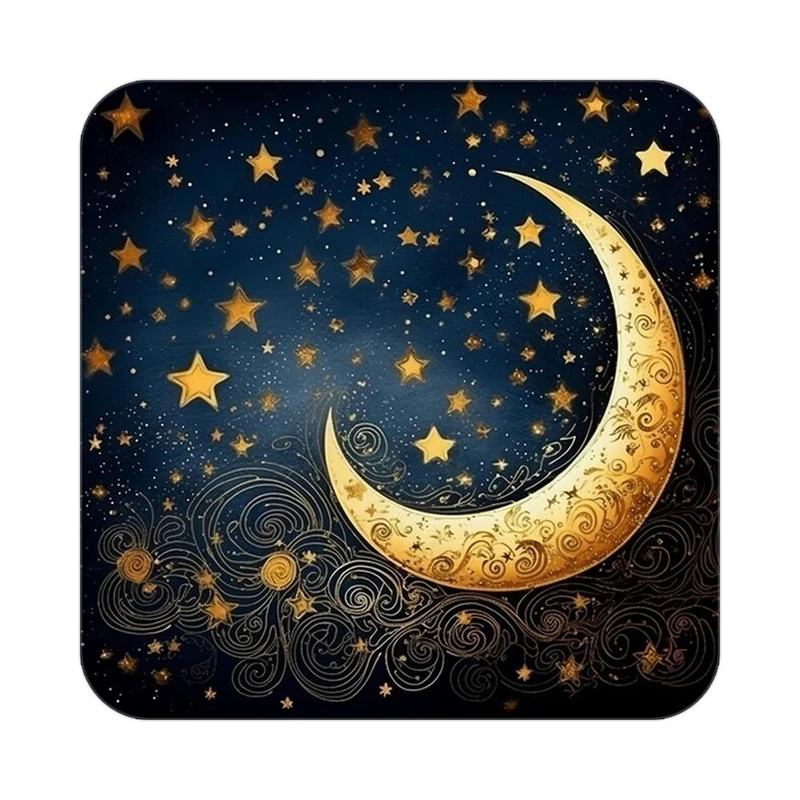 زیر لیوانی کاکتی طرح ماه و ستاره مدل mp53294