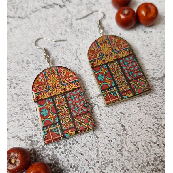 گوشواره دخترانه مدل رزینی سنتی گوشواره دخترانه مدل رزینی سنتی