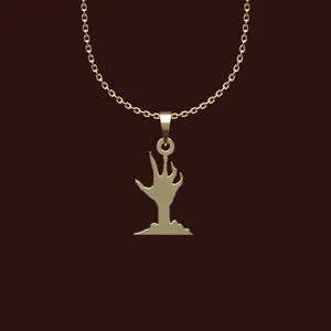 گردنبند طلا 18 عیار زنانه مدوپد مدل دست کد X2-1-1029