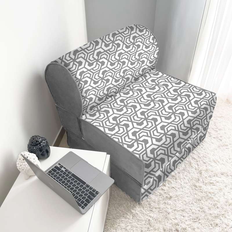 مبل تختخواب شو یک نفره نوپه هوم مدل هندسی P1053