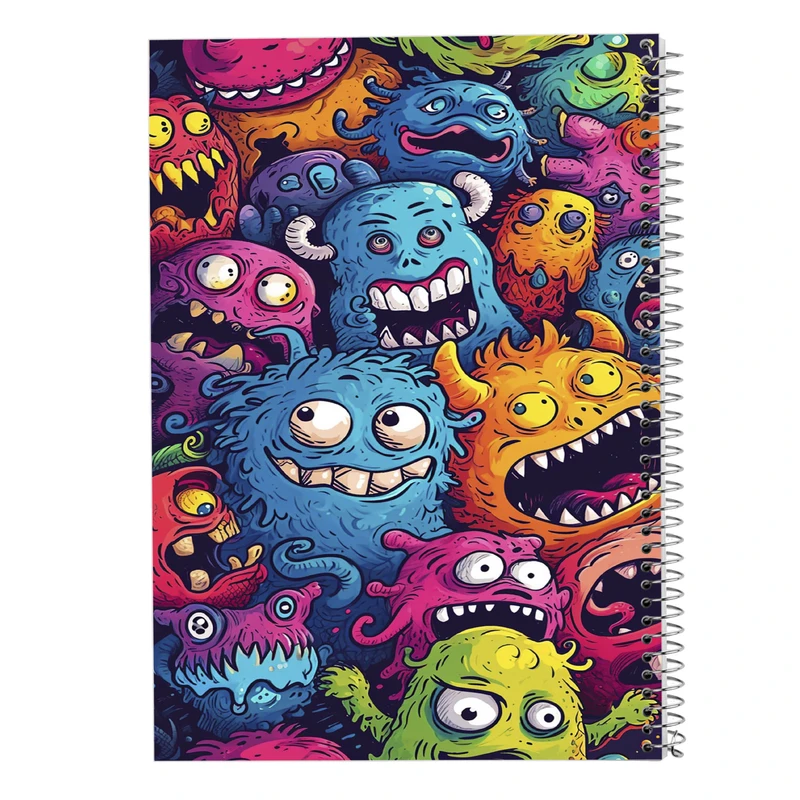 دفتر مشق 50 برگ مدوپد مدل هیولای فانتزی کد DF16754